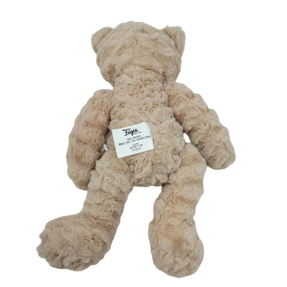 Figis Teddy Bear Plush Stuffed Animal 14" Beige Curly 2017 Soft! - Picture 2 of 3